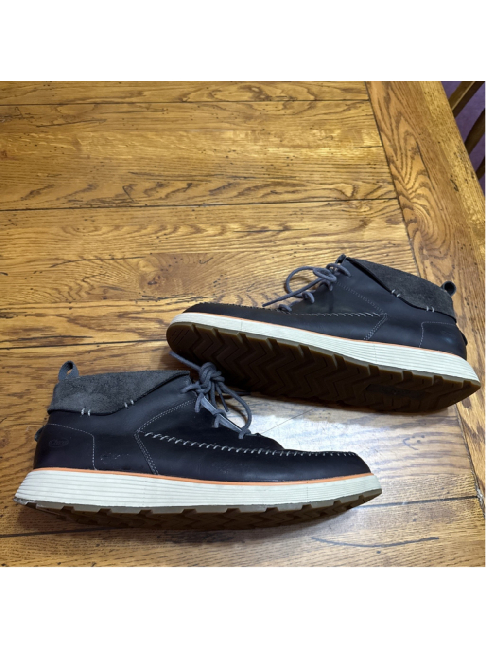 Chaco Dixon Mid Leather Chukka Boots Denim Blue Mens 11.5